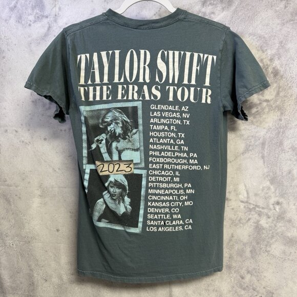 Taylor Swift The Eras Tour T Shirt Small 17x25 Gray Short Sleeve Tour - Picture 2 of 12